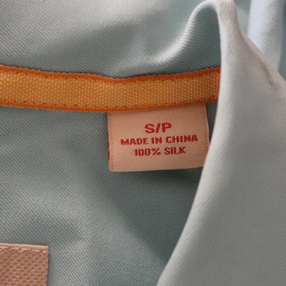 Tommy Bahama Mens Blue Sz S 100% Silk Buttoned Camp Short Sleeve Collared Top - Picture 12 of 14